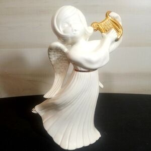 ATLANTIC Mold Angel Girl Playing Harp by Betlar Vintage